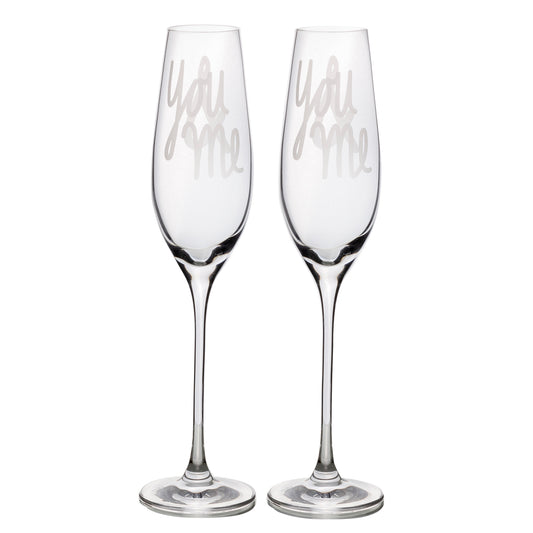 Coppia di flute champagne you & me