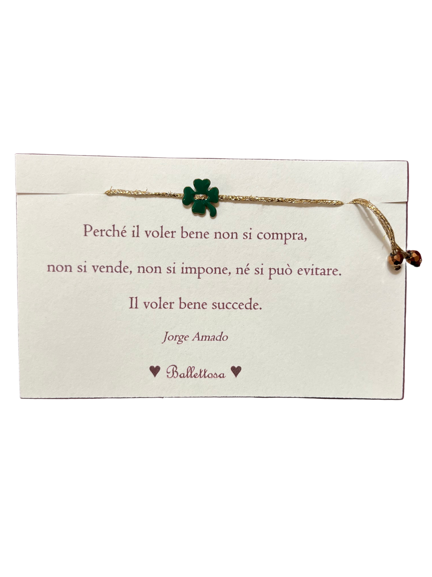 Braccialettino quadrifoglio