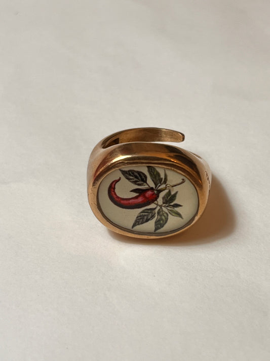 Anello Chevalier Ovale Peperoncino