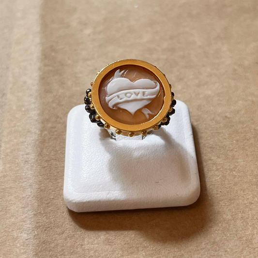 Anello cammeo Cuore Love