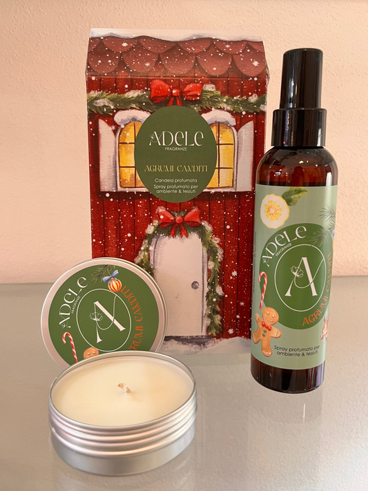 Casetta con spray ambiente e candela