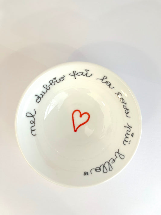 “Ciotole con parole” – ceramiche uniche scritte a mano ♡