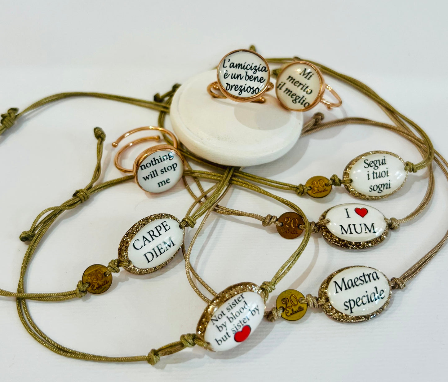 Bracciale Not sister by blood but sister by heart – 20 Celesti