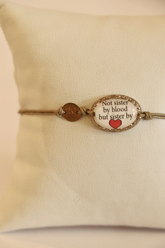 Bracciale Not sister by blood but sister by heart – 20 Celesti
