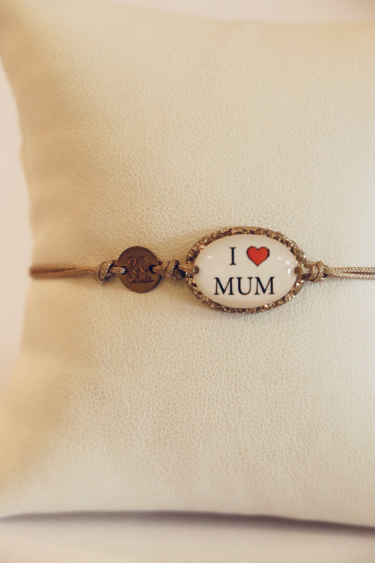 Bracciale I love my mum – 20 Celesti