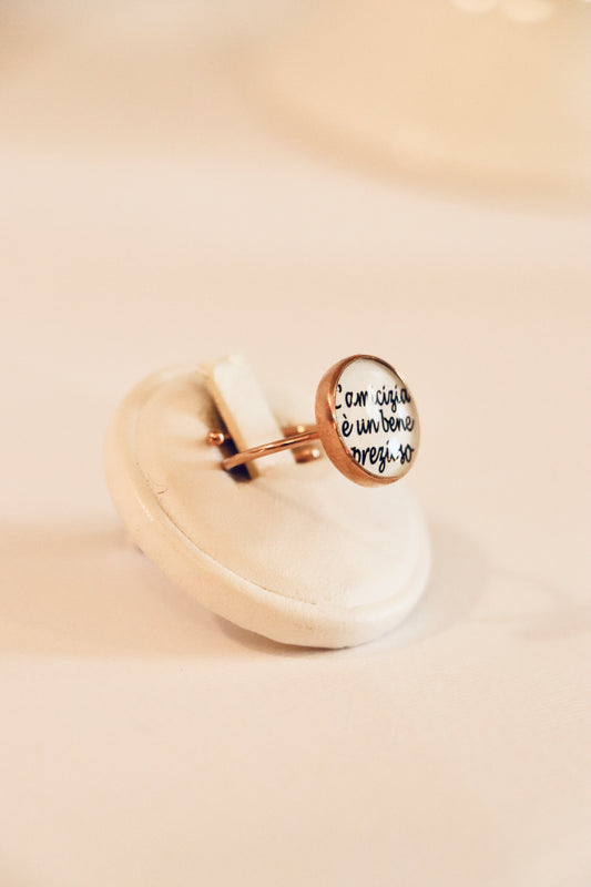 Anello "L'amicizia è un bene prezioso" – 20 Celesti