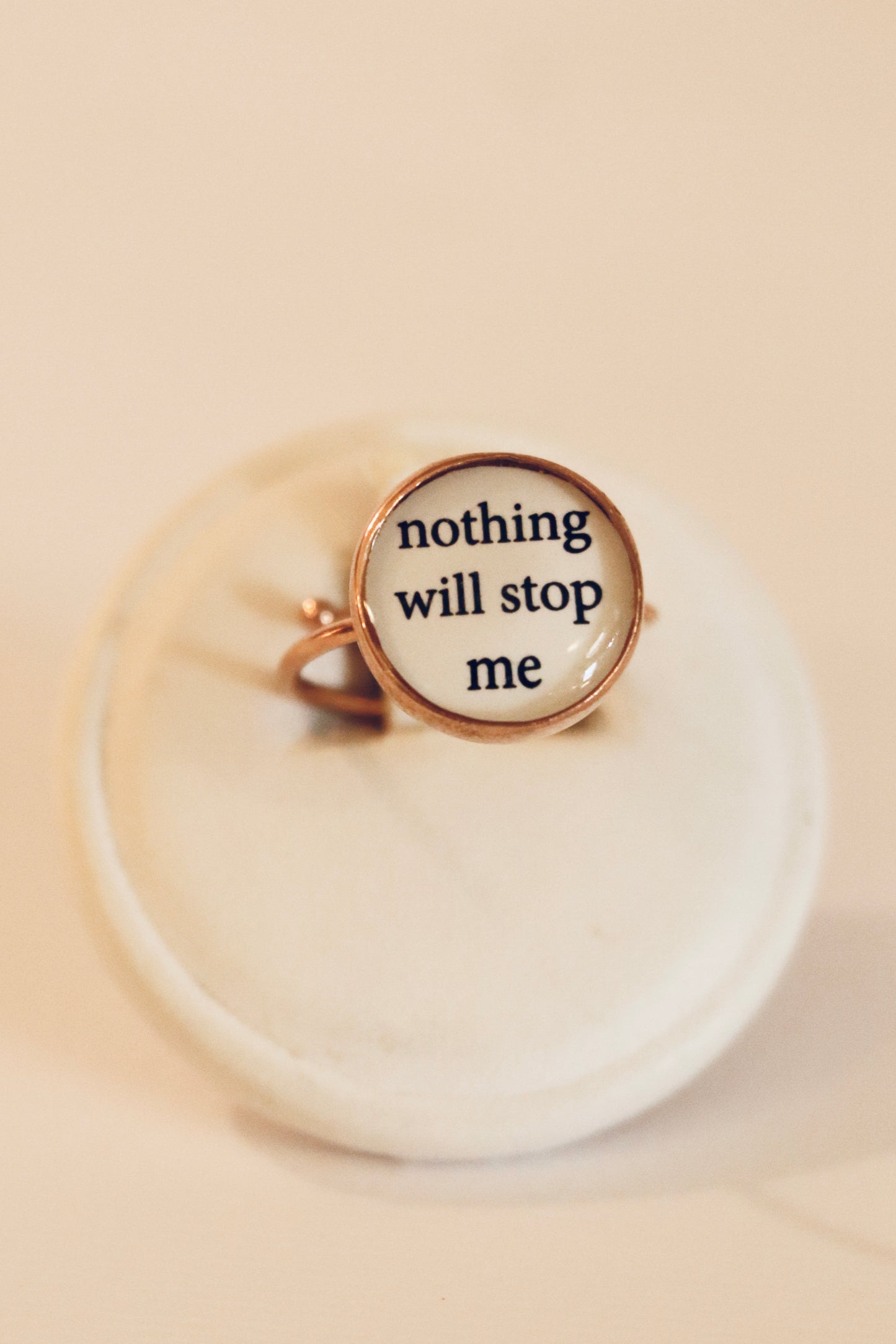 Anello "nothing will stop me" – 20 Celesti
