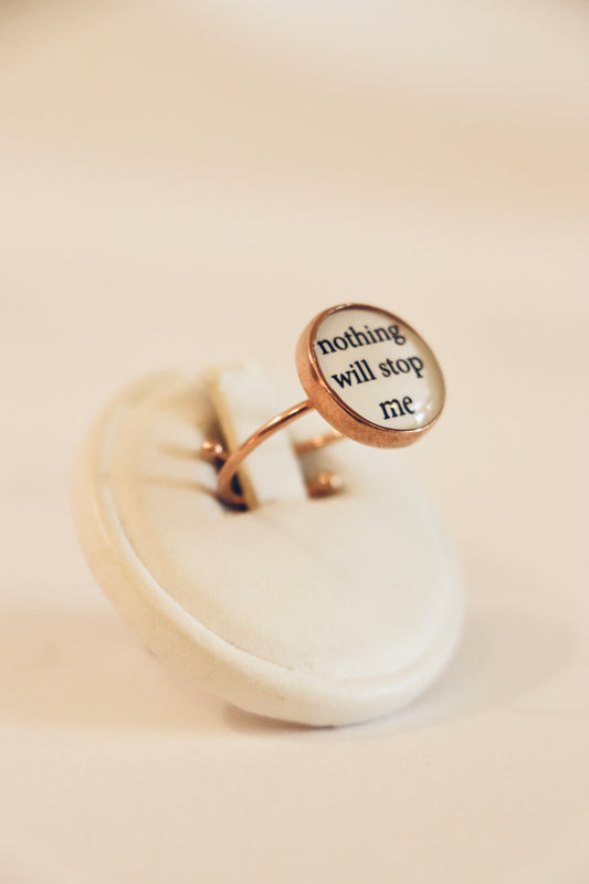 Anello "nothing will stop me" – 20 Celesti