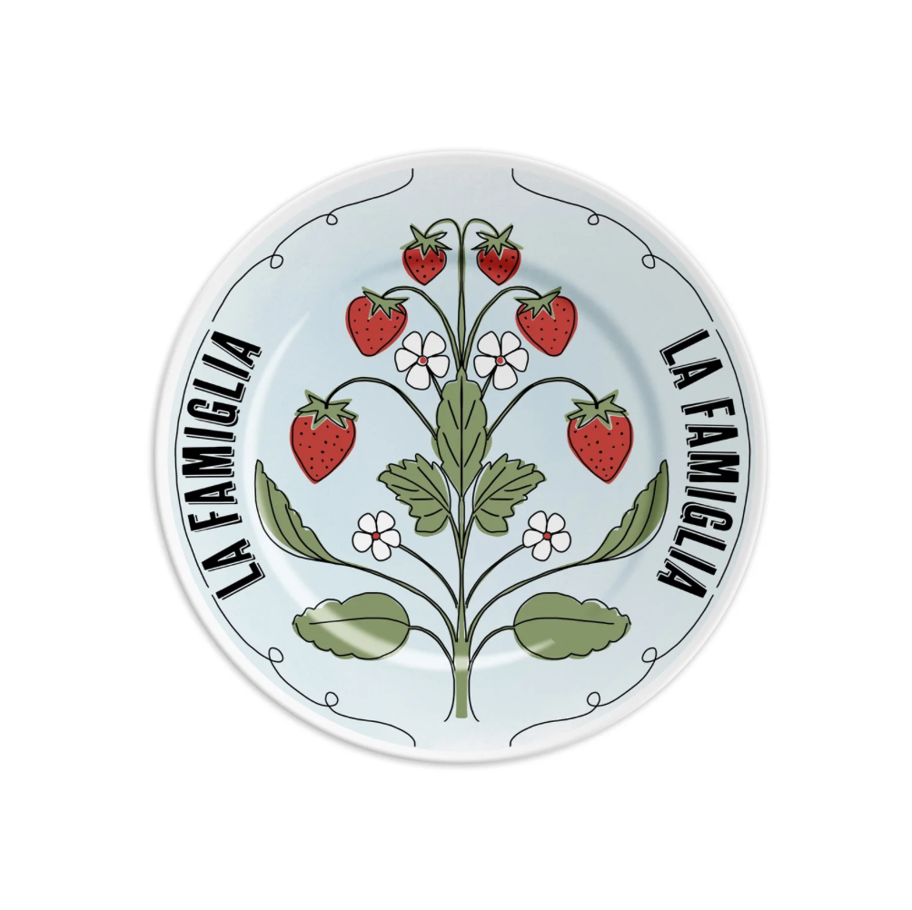 Piattino La famiglia con fragole
