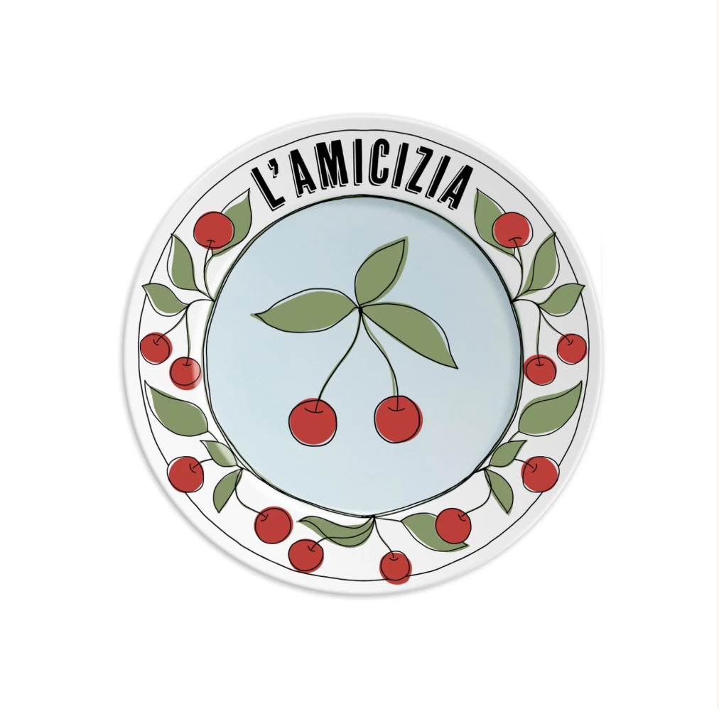 Piattino L'amicizia con ciliegie