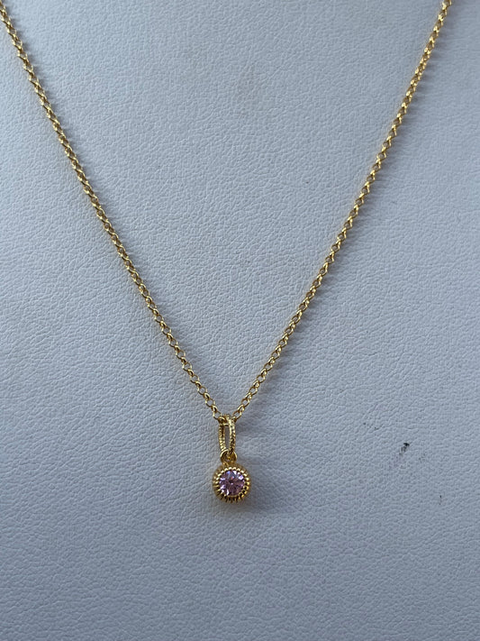 Collana punto luce rosa