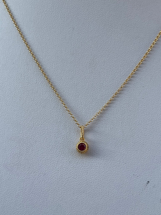 Collana punto luce rosso