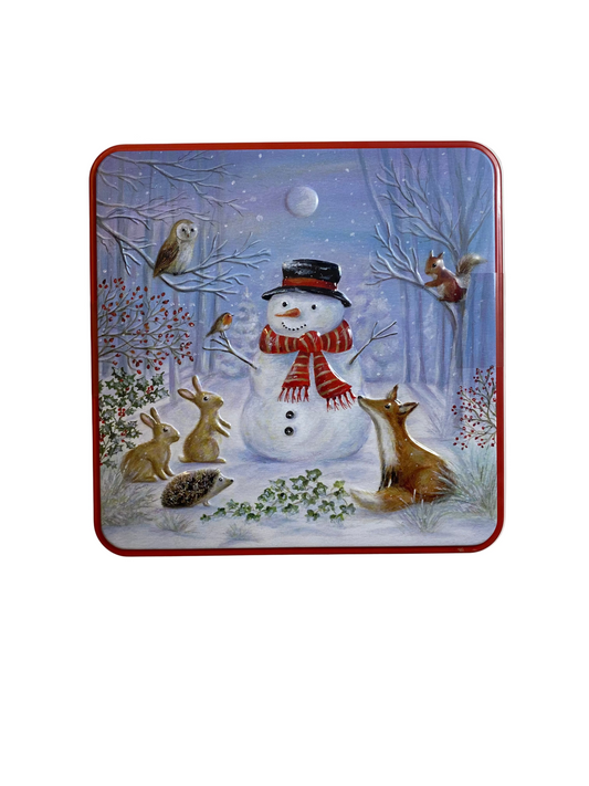 Scatola di biscotti in latta Pupazzo di neve