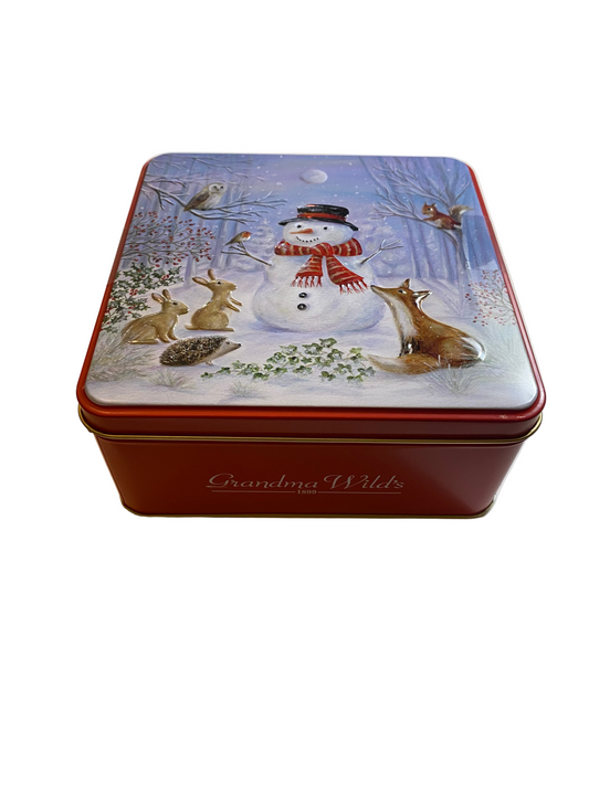 Scatola di biscotti in latta Pupazzo di neve