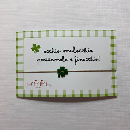 Braccialettino quadrifoglio