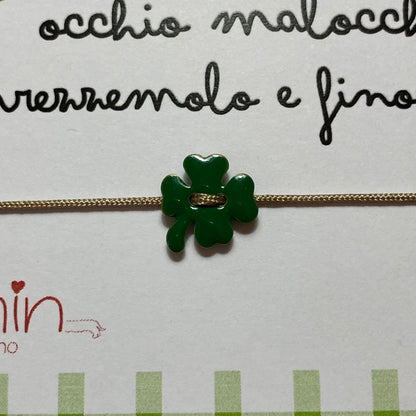 Braccialettino quadrifoglio