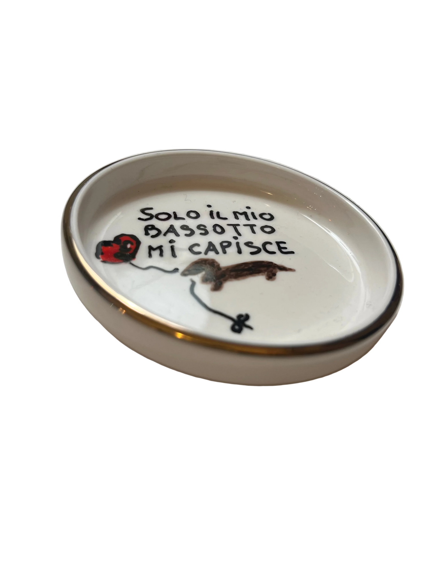 Piccolo piattino scritto