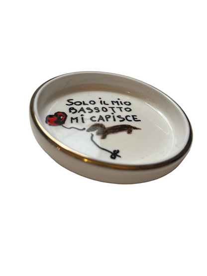 Piccolo piattino scritto