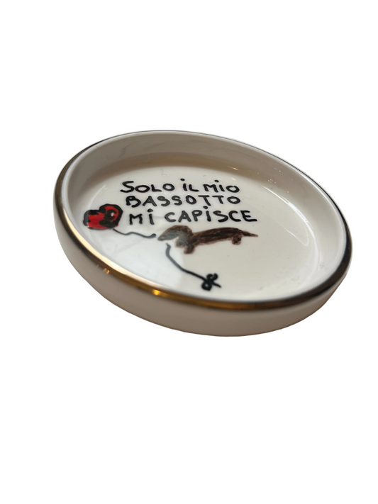 Piccolo piattino scritto