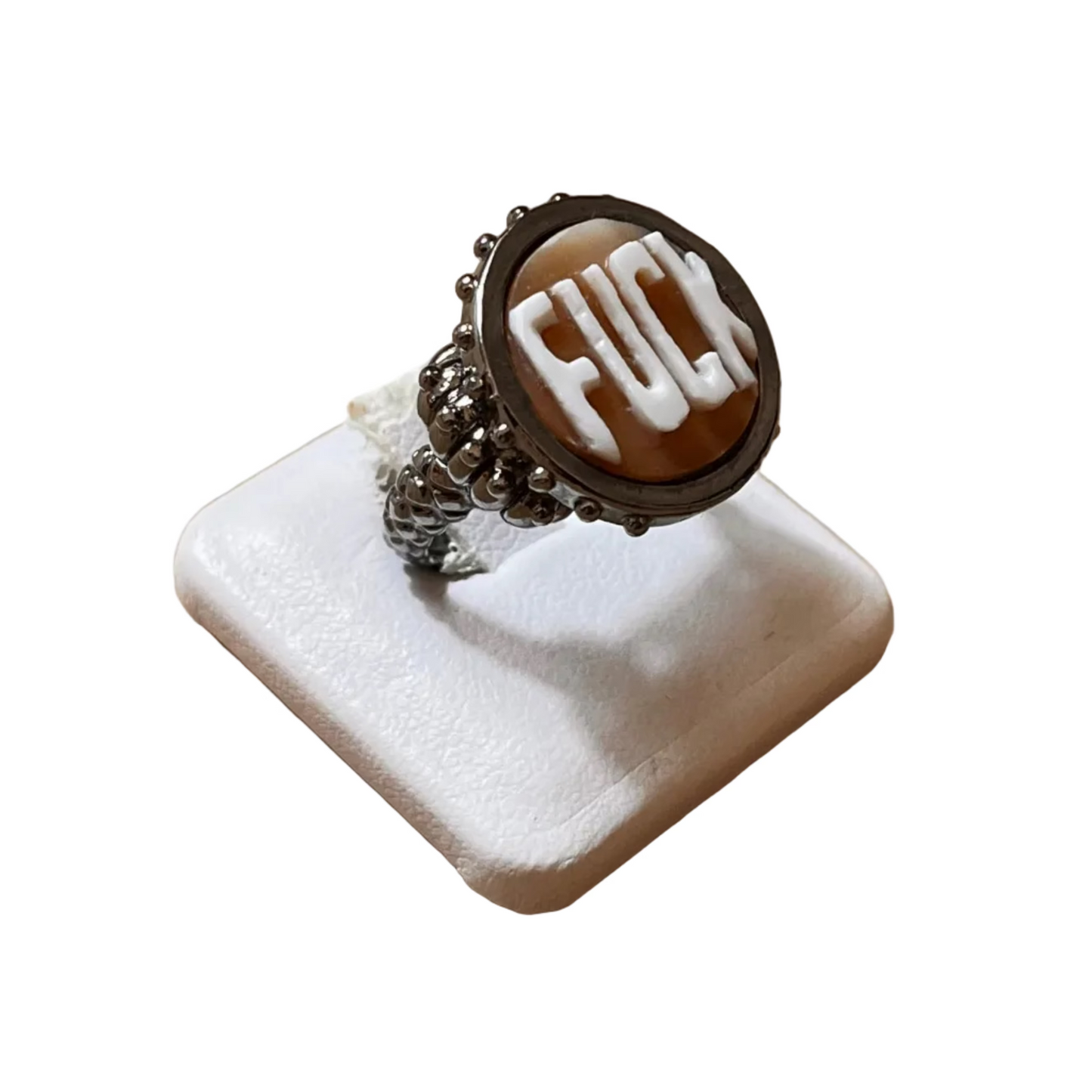Anello cammeo "FUCK"
