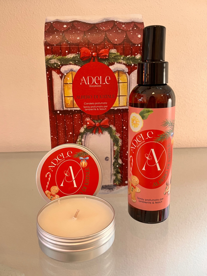 Casetta con spray ambiente e candela